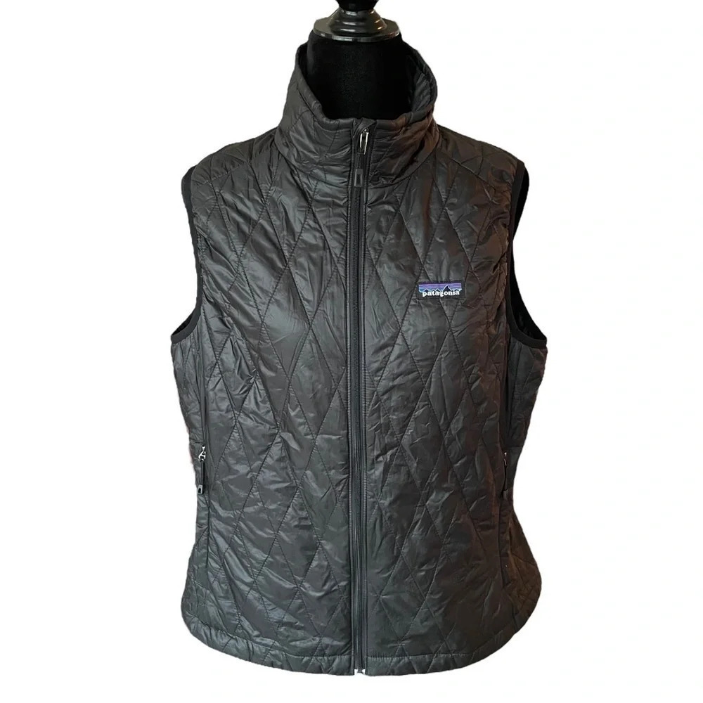 Patagonia Nano Puff Black Vest Insulated Full Zip Women’s